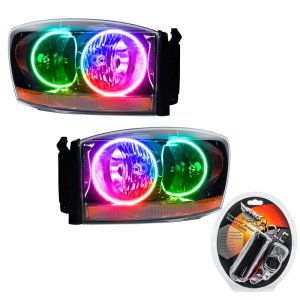 Dodge Ram Headlight Assembly - ORACLE Lighting - ColorSHIFT - Black - 2006